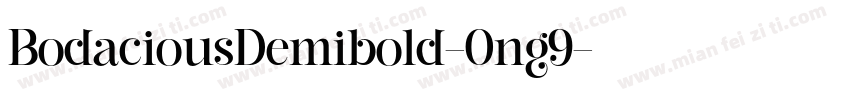 BodaciousDemibold-0ng9字体转换