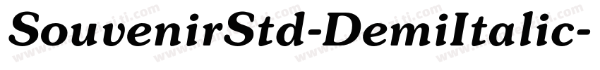 SouvenirStd-DemiItalic字体转换