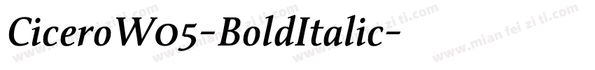 CiceroW05-BoldItalic字体转换