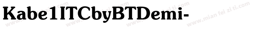 Kabe1ITCbyBTDemi字体转换