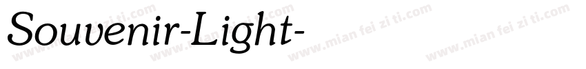 Souvenir-Light字体转换