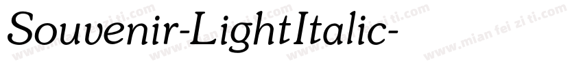 Souvenir-LightItalic字体转换