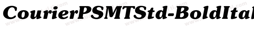 CourierPSMTStd-BoldItalic字体转换