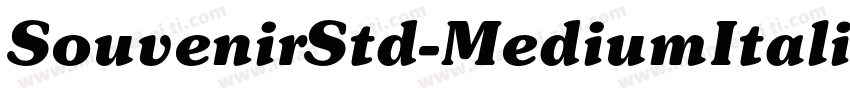 SouvenirStd-MediumItalic字体转换