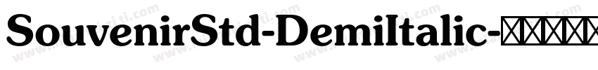 SouvenirStd-DemiItalic字体转换
