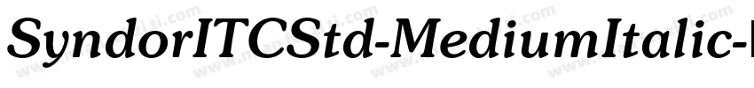 SyndorITCStd-MediumItalic字体转换