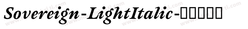 Sovereign-LightItalic字体转换