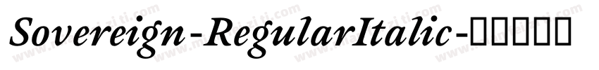 Sovereign-RegularItalic字体转换