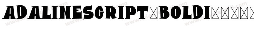 adalinescript-BoldI字体转换