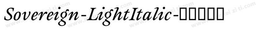 Sovereign-LightItalic字体转换