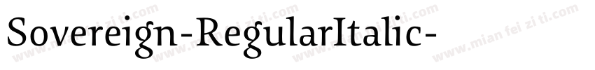 Sovereign-RegularItalic字体转换