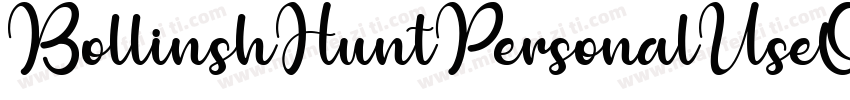 BollinshHuntPersonalUseOnly-1GP9Z字体转换