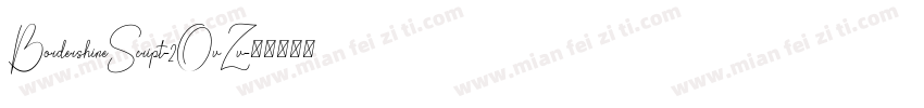BordershineScript-2OvZv字体转换