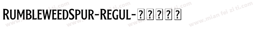 RumbleweedSpur-Regul字体转换