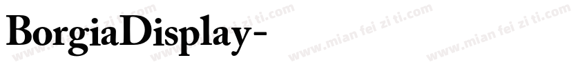BorgiaDisplay字体转换