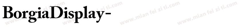BorgiaDisplay字体转换