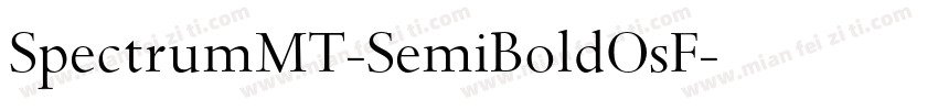 SpectrumMT-SemiBoldOsF字体转换