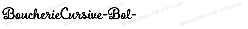 BoucherieCursive-Bol字体转换