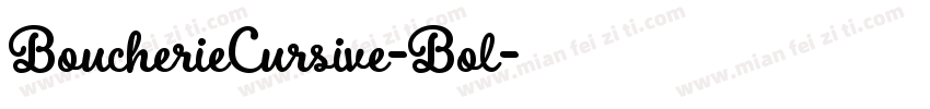 BoucherieCursive-Bol字体转换