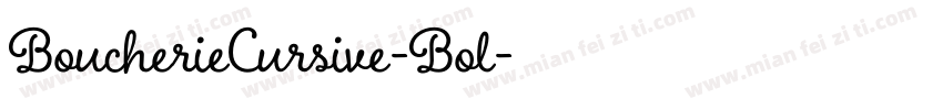 BoucherieCursive-Bol字体转换