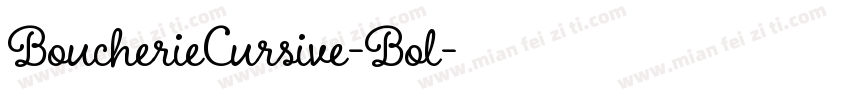 BoucherieCursive-Bol字体转换