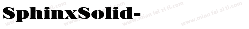SphinxSolid字体转换
