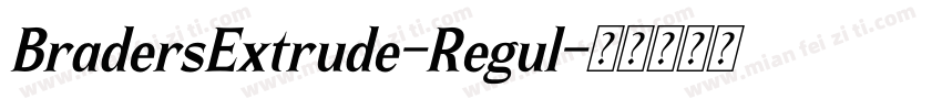 BradersExtrude-Regul字体转换