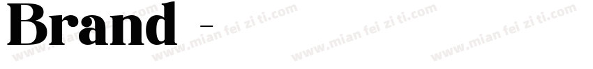 Brand字体字体转换