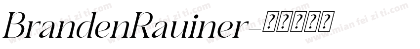 BrandenRauiner字体转换