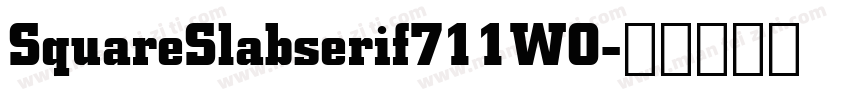 SquareSlabserif711W0字体转换