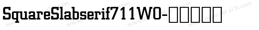 SquareSlabserif711W0字体转换