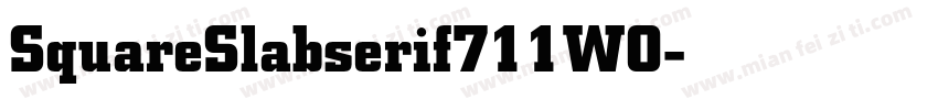 SquareSlabserif711W0字体转换