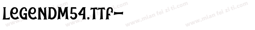 LegendM54.ttf字体转换