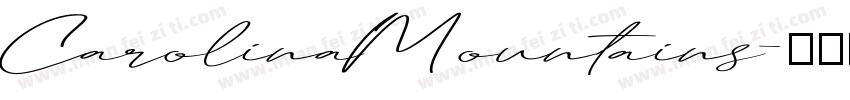 CarolinaMountains字体转换