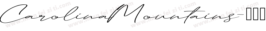 CarolinaMountains字体转换