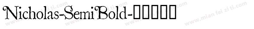 Nicholas-SemiBold字体转换
