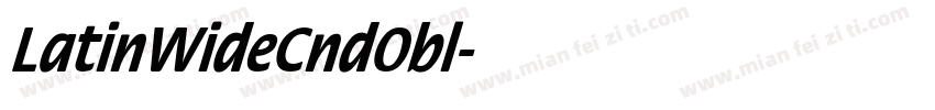 LatinWideCndObl字体转换