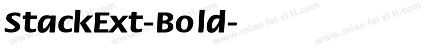 StackExt-Bold字体转换