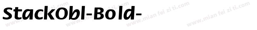 StackObl-Bold字体转换
