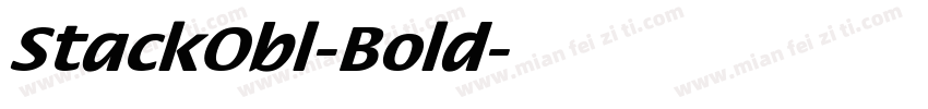 StackObl-Bold字体转换