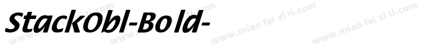 StackObl-Bold字体转换