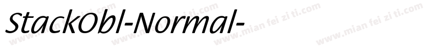 StackObl-Normal字体转换