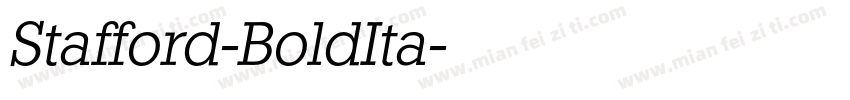 Stafford-BoldIta字体转换