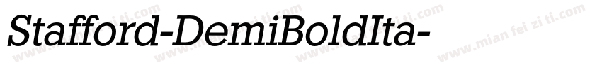 Stafford-DemiBoldIta字体转换