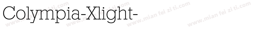 Colympia-Xlight字体转换