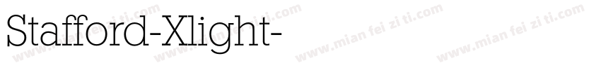 Stafford-Xlight字体转换