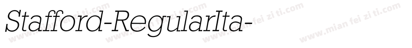Stafford-RegularIta字体转换
