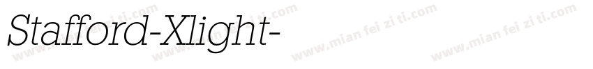 Stafford-Xlight字体转换