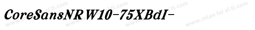 CoreSansNRW10-75XBdI字体转换