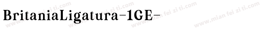 BritaniaLigatura-1GE字体转换